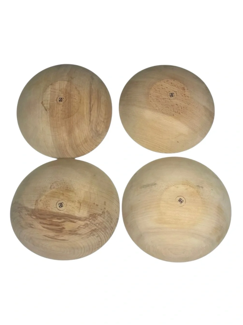 Vintage: Williams Sonoma 𖦹 Set of 4 Hand Carved Maple Salad Bowl 𖦹